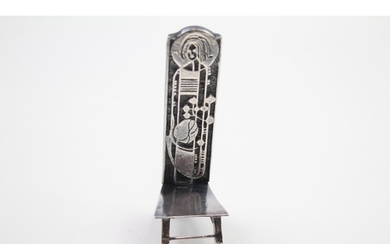 Vintage .950 Silver Art Nouveau Style Miniature Chair (43g)