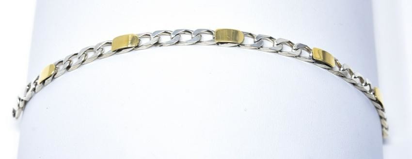 Vintage Tiffany & Co Sterling & 18kt Gold Bracelet