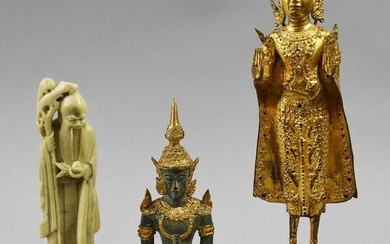 Vintage/Antique Thai Bronze Figures/Soapstone Shouxing