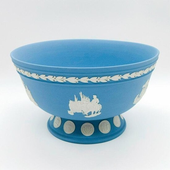Wedgwood Pale Blue Jasperware Footed Bowl