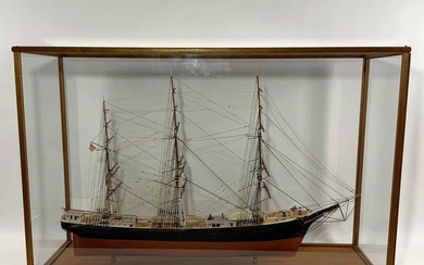 Wood Cased Ship Model Of The Benjamin F. Packard of Seattle