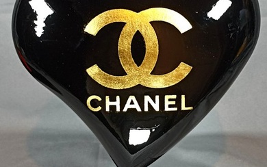 XTC Artist - Coeur chanel gold 24k and black glossy