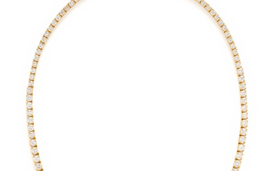 YELLOW GOLD AND DIAMOND RIVIÈRE NECKLACE