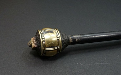 antique walking stick cane silver 800 - Silver, Wood - Late 19th century