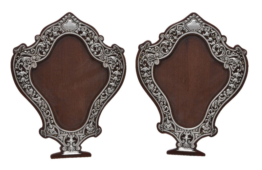 A matched pair of late Victorian silver photograph frames by Samuel Jacob