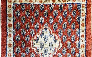 1 x 1 Traditional Hand-Knotted Persian Mir Rug