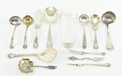 13 Sterling flatware, various makers and patterns