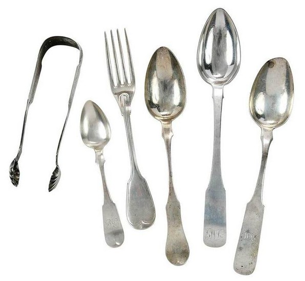 15 Pieces Maryland Coin Silver Flatware