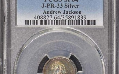 (1860s) Medal Andrew Jackson Julian PR-33 U.S. Mint Medalet PCGS PR64