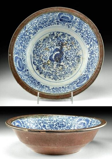 18th C. Chinese Qing Batavian Ware Bowl, ex-Museum