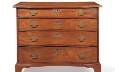 A CHIPPENDALE MAPLE REVERSE SERPENTINE-FRONT CHEST-OF-DRAWERS, NEW HAMPSHIRE, 1760-1780