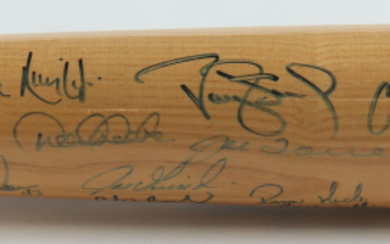 1999 Yankees LE World Series Champions Commemorative Baseball Bat Team-Signed By (24) with Derek Jeter, Mariano Rivera, Joe Torre, Bernie Williams, David Cone (PSA)