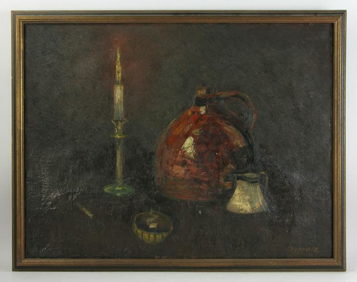 19thC Still Life, Signed Donahue, Oil on Canvas