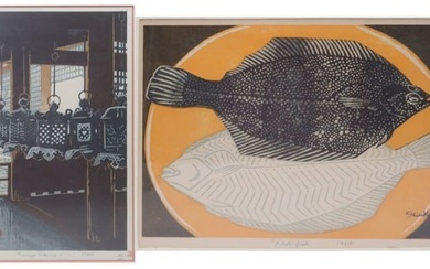 (2) Shiro Kasamatsu Prints (Japan, 1898-1991).