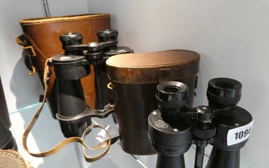 2 pairs of binoculars by Ross London in cases2 pairs...