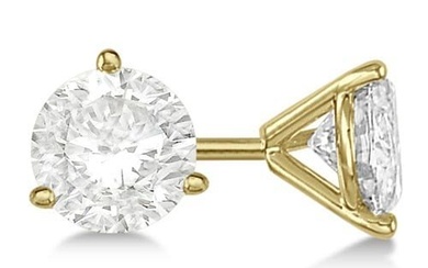 2.00ctw. 3-Prong Martini Diamond Stud Earrings 18kt Yellow Gold J-K, SI1-SI2