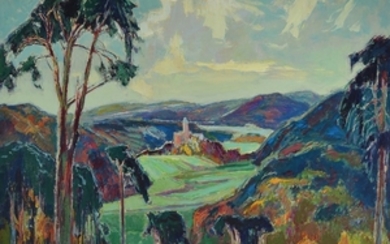 Karl Graf, 1902-1986 Speyer, Berwartstein Castle, oil...