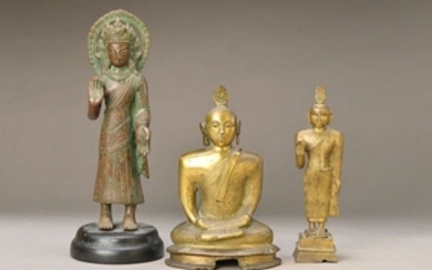 4 Bodhisattva, India/Birma, 20th c., Bronze ,...