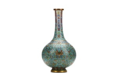A CHINESE CLOISONNÉ ENAMEL VASE. Qing Dynasty, 18th...