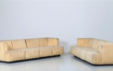 STUDIO CASSINA Pair of modular sofas.
