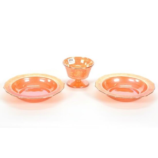 (3) Marigold Carnival Glass Items