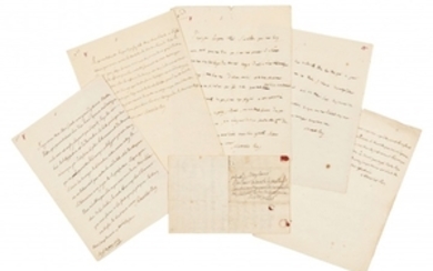 STANISLAS LESZCZYNSKI (1677-1766) Réunion de 5 lettres autographes signées au comte de Tressan