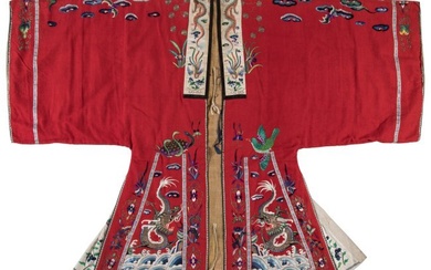 78094: A Chinese Embroidered Red-Ground Taoist Robe 58