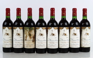 8 bouteilles de PAUILLAC 1979 en Hommage... - Lot 294 - Alexandre Landre Beaune