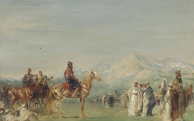Eugène Fromentin (French, 1820-1876), Campement arabe dans les montagnes de l'Atlas