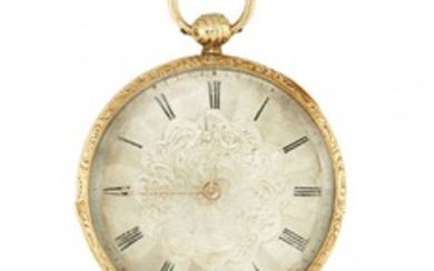 Orologio da tasca a chiavetta con smalto, 1830 circa