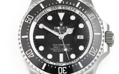 Rolex: A gentleman's wristwatch of steel. Model Sea-Dweller, ref. 116660. Mechanical COSC movement with automatic winding and date, cal. 3135. 2015.