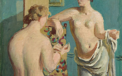 WILHELM GIMMI (1886-1965), Deux nus dans intérieur, um 1926
