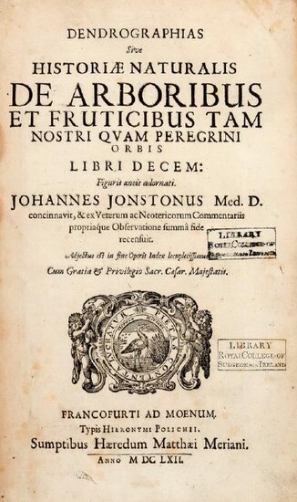 Jonston, Dendrographias. 1662
