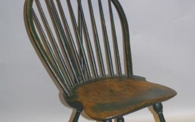 A Good New York Brace Back Windsor Side Chair