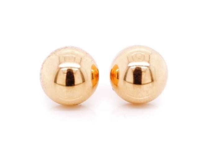9ct rose gold domed stud earrings marked 9ct to buttery fly ...