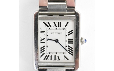 A Cartier Tank Solo, quartz, stainless steel wristwatch, hav...