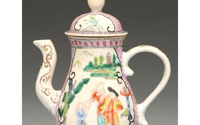 A Chinese famille rose miniature teapot or condiment ewer an...