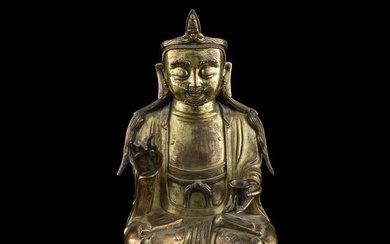 A Chinese gilt-bronze Buddha, Ming dynasty