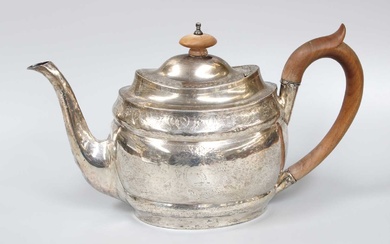 A George III Silver Teapot, by George Eadon, George Kibbles...