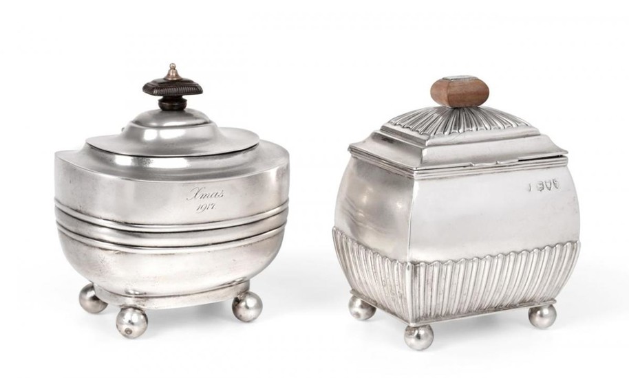 A George V Silver Tea-Caddy, by Thomas Bradbury and Sons...