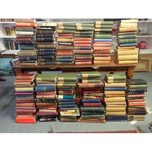 A LARGE COLLECTION OF BOOKS RELATING TO HISTORY, MILITARY HI...