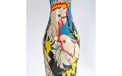 A Moorcroft pottery Cockatoo large vase, circa 2014, designe...