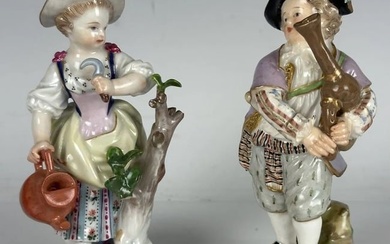A PAIR OF 19TH C. MEISSEN FIGURES