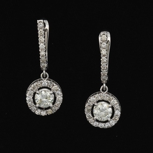 A Pair of Diamond Drop Earrings