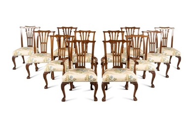 A Set of Twelve George III Style Mahogany Dining Chairs