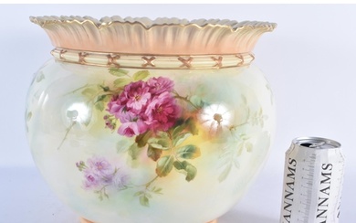 A VERY LARGE ROYAL WORCESTER BLUSH IVORY JARDINIERE by Rober...