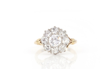 A Victorian diamond cluster ring