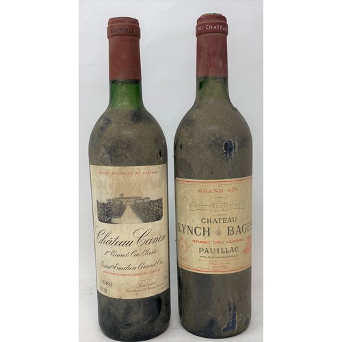 A bottle of Chateau Canon, Saint-Emilion Grand Cru, 1986, an...