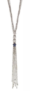 A diamond and sapphire sautoir necklace, designed...