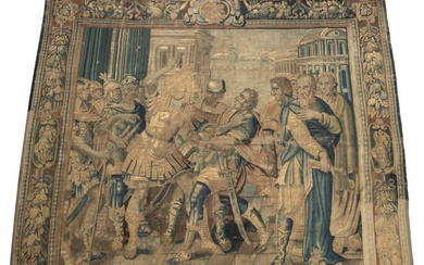 A large French gobelin tapestry depicting the legend of Coriolanus, Tours, early 17th century